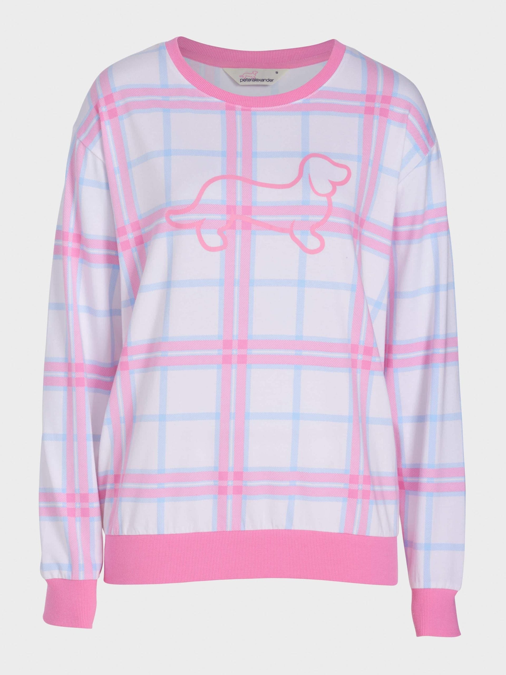 Cream & Pink Penny Check Sweater multi