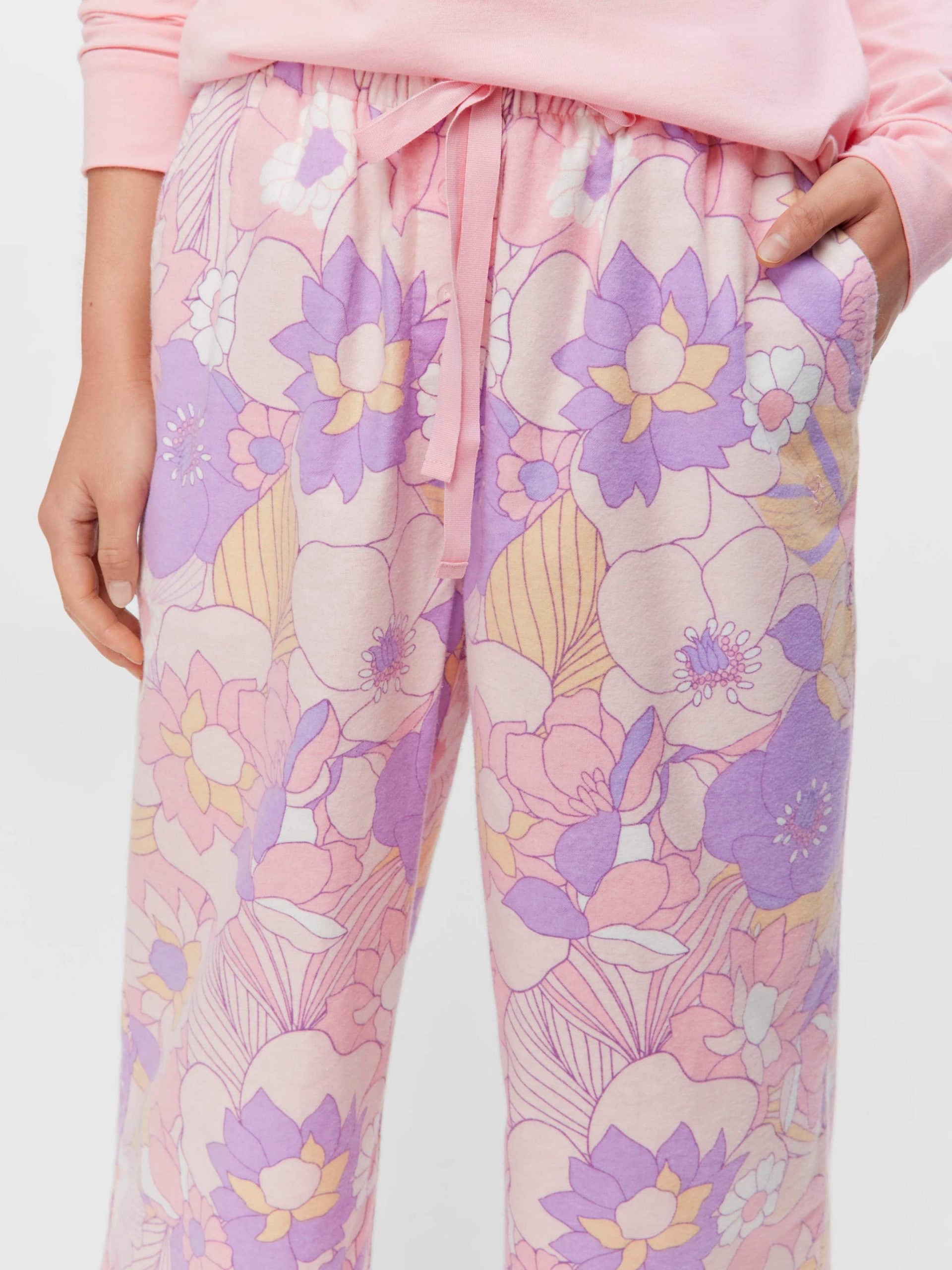 Stencil Floral Classic Flannelette Pj Pant multi