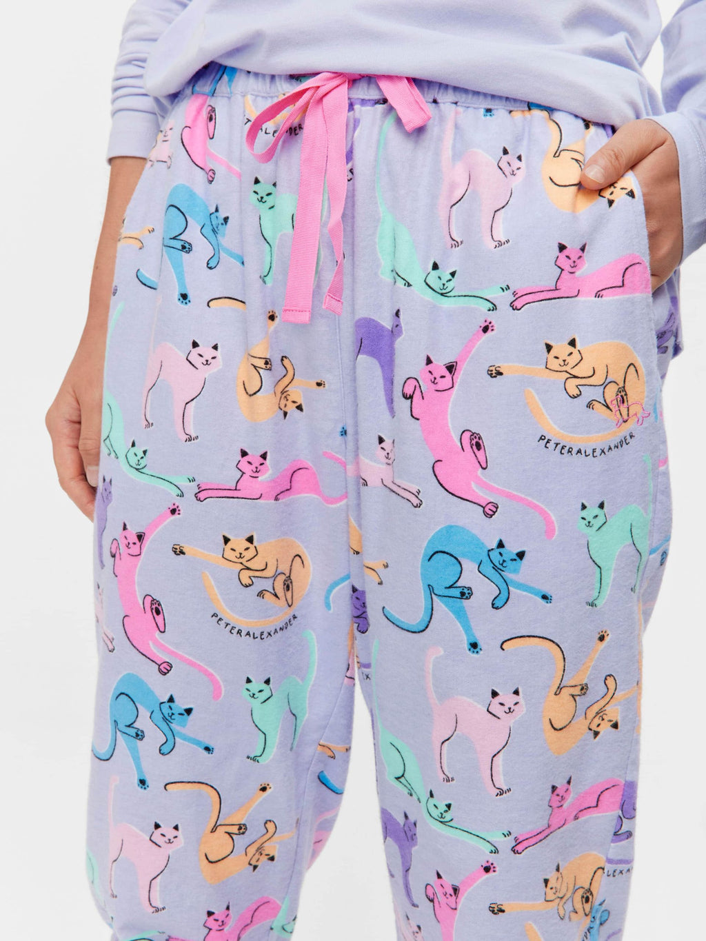 Playful Cats Cuffed Flannelette Pj Pant multi