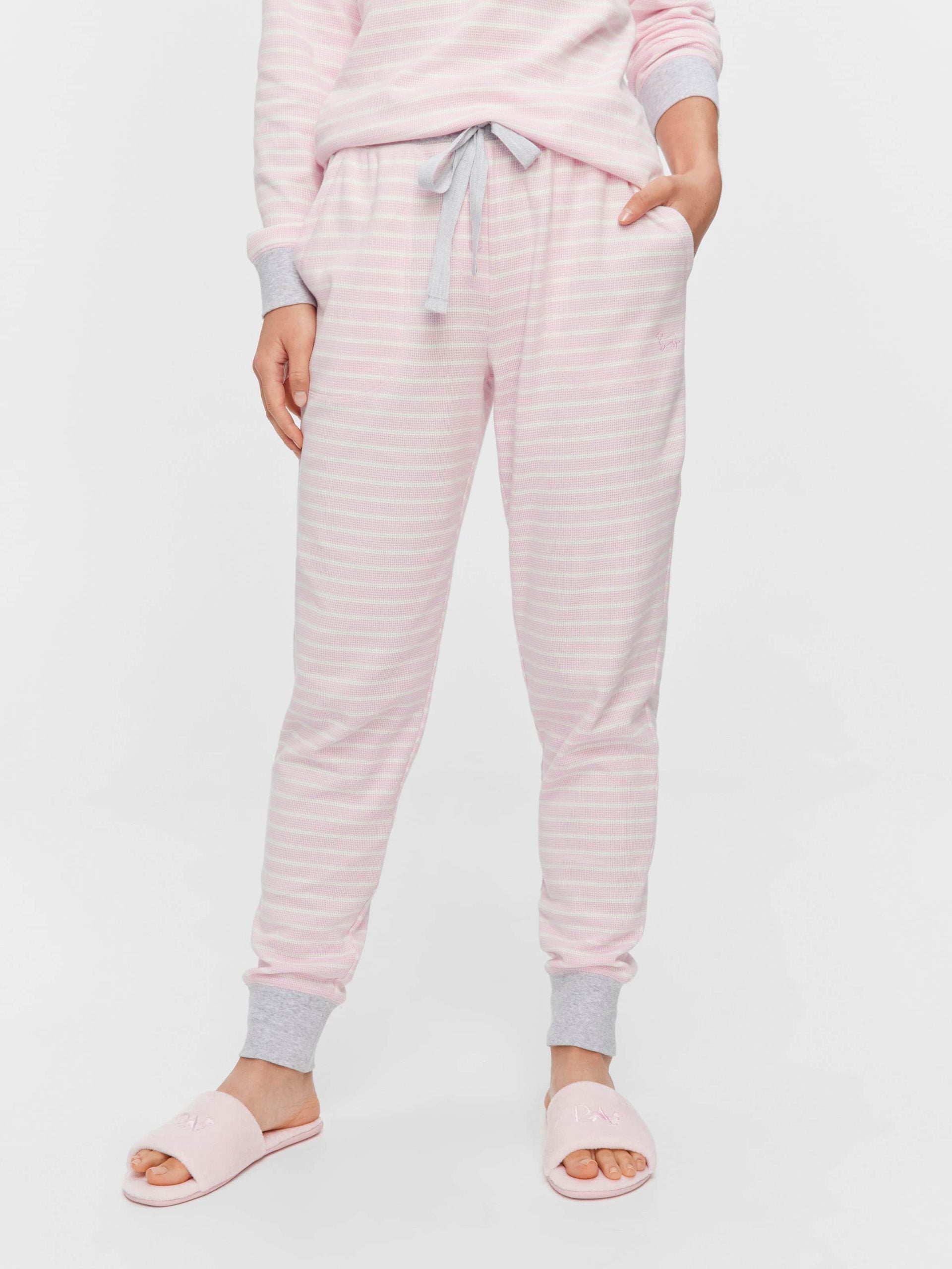 Pink Waffle Stripe Easy Pj Pant multi