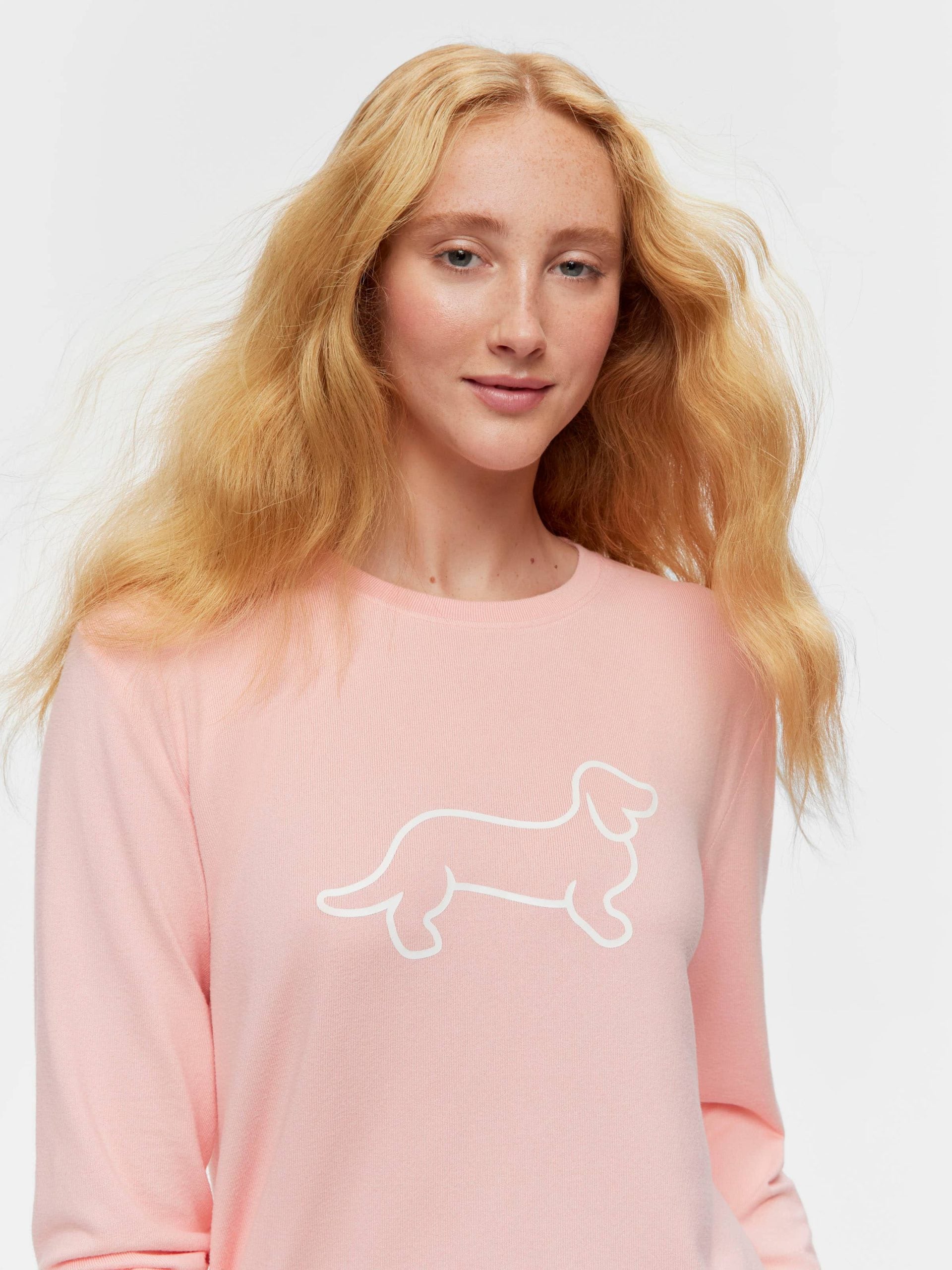 Peach Logo Plush Sweater peach