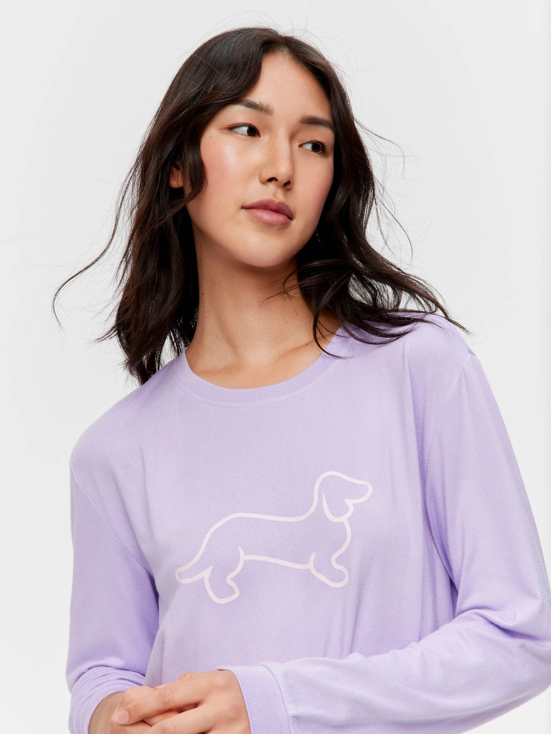 Lilac Logo Plush Sweater lilac