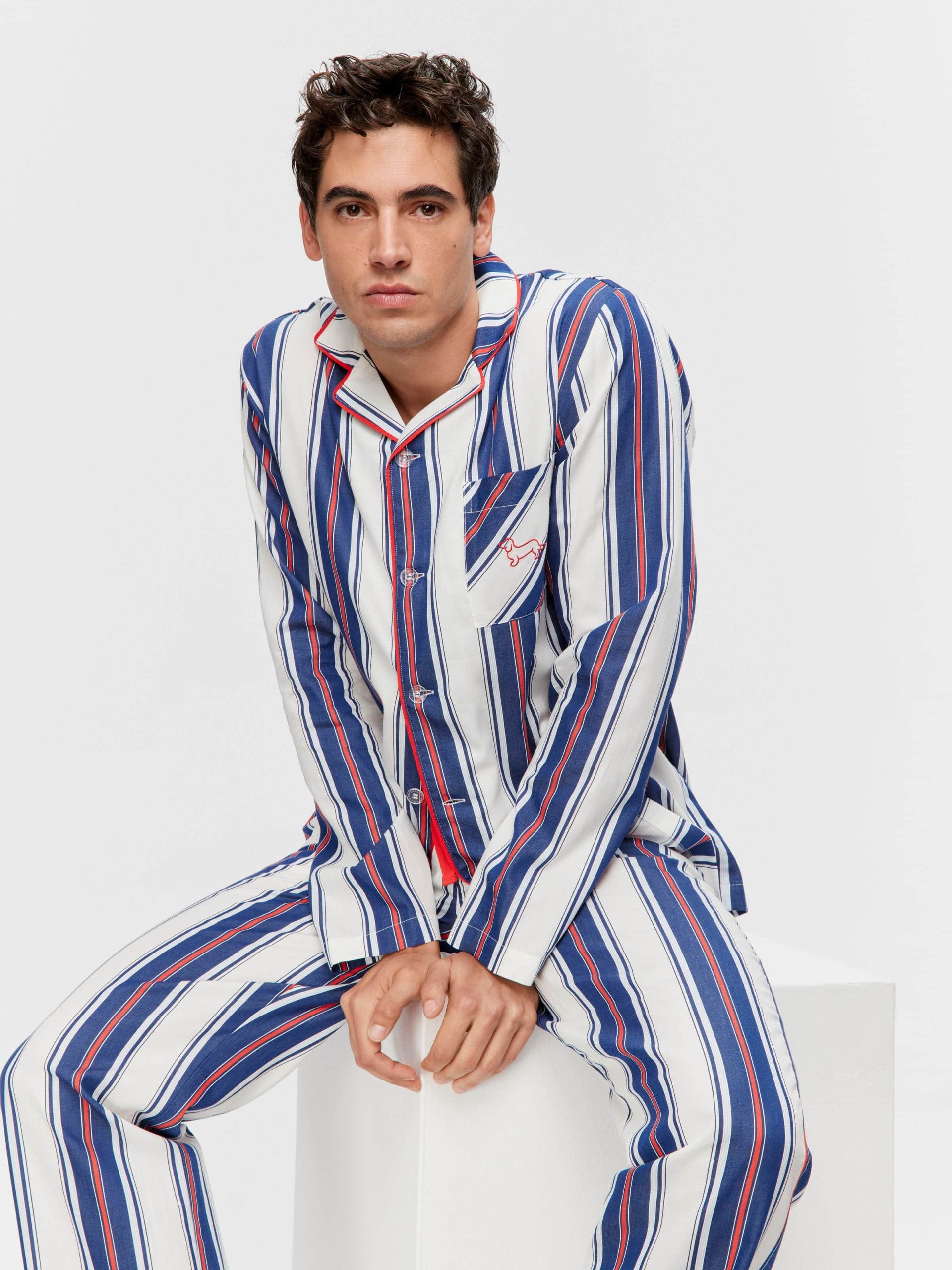Mattress Stripe Long Sleeve Pj Set Multi