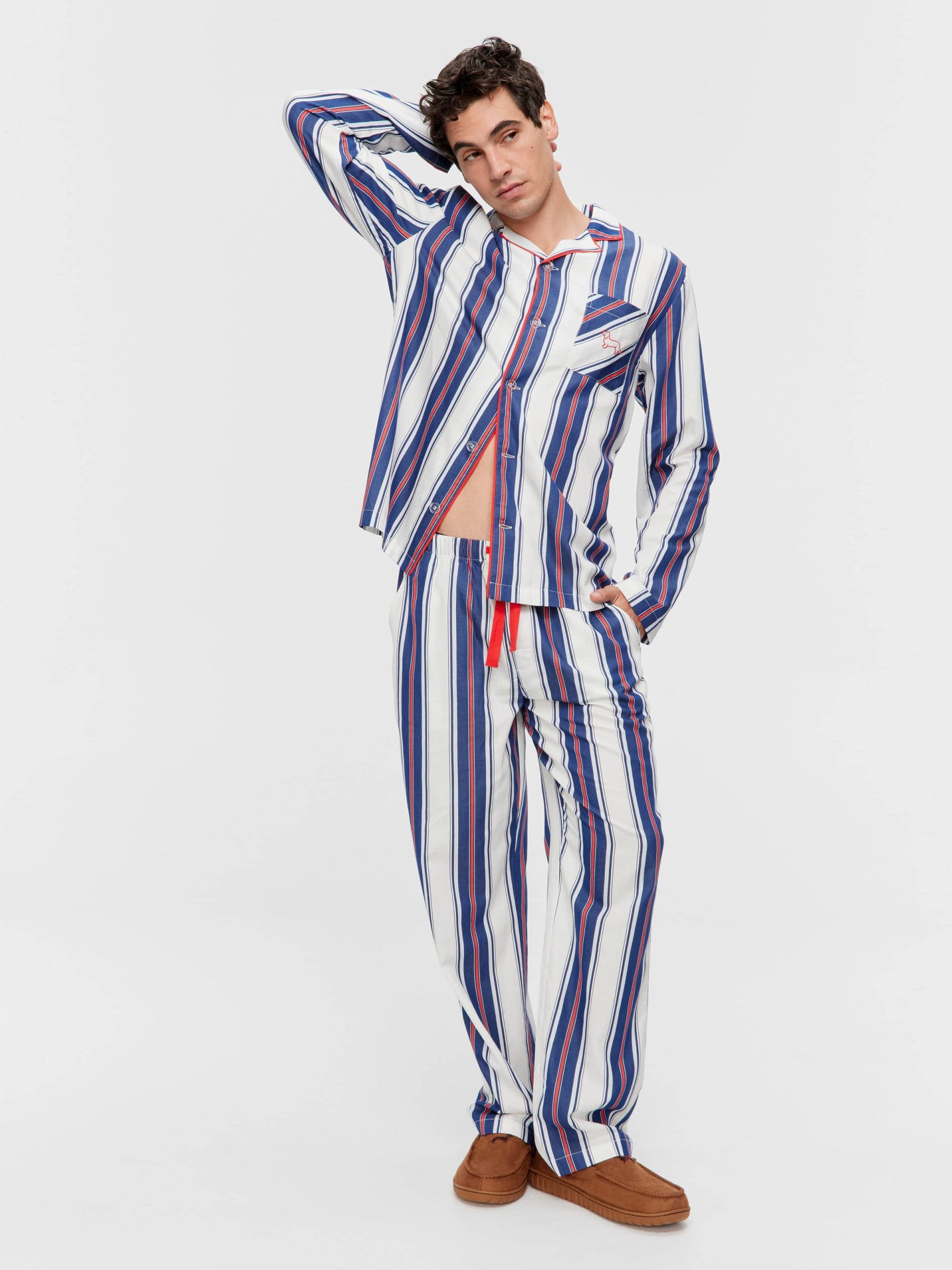 Mattress Stripe Long Sleeve Pj Set Multi