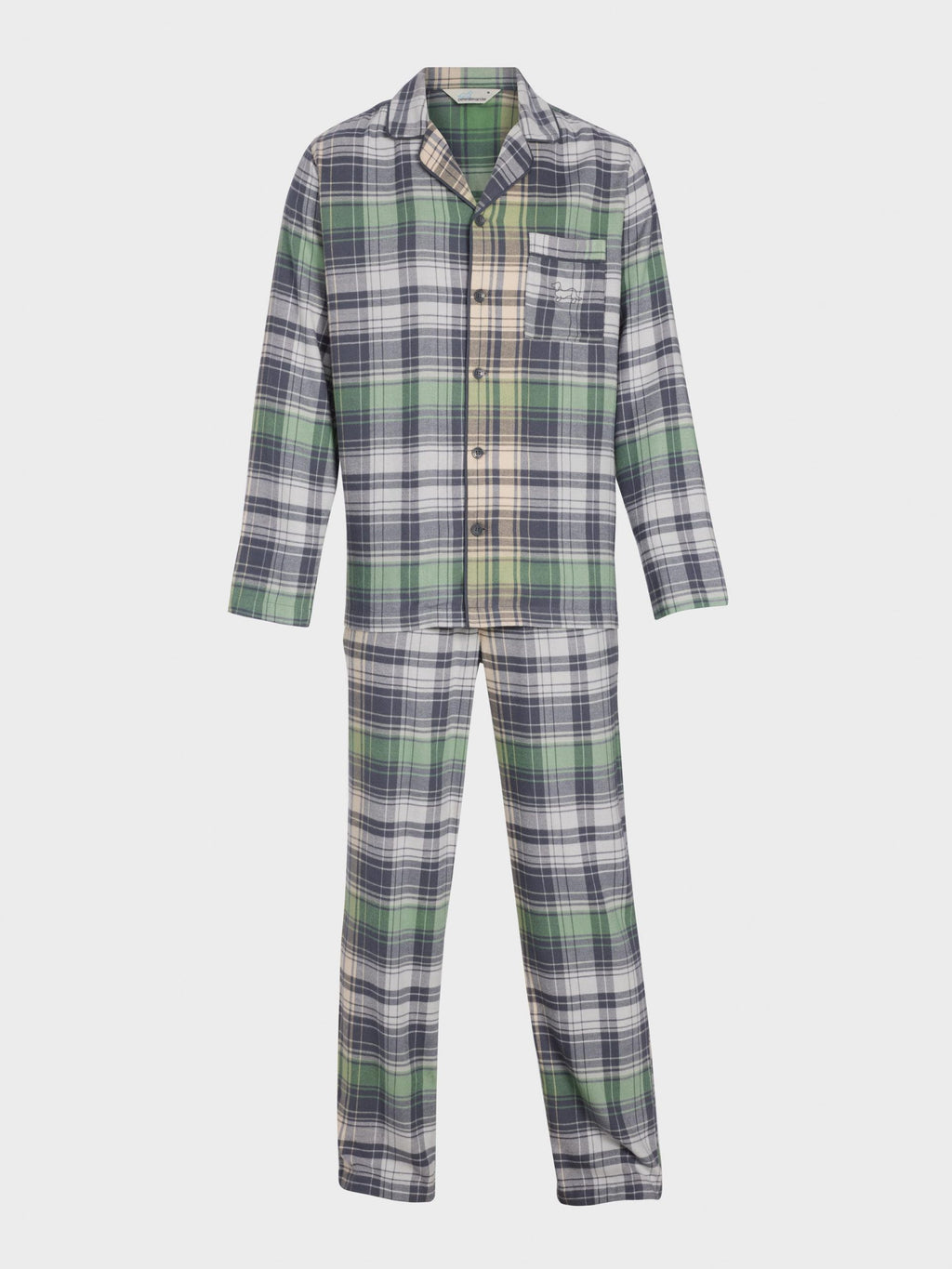 Cowboy Check Flannelette Long Sleeve Pj Set Multi