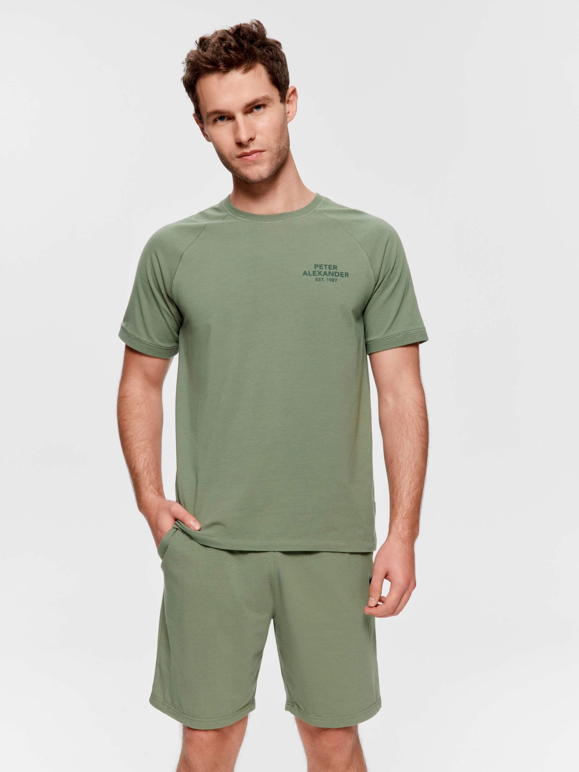 Olive Raglan Tee Green