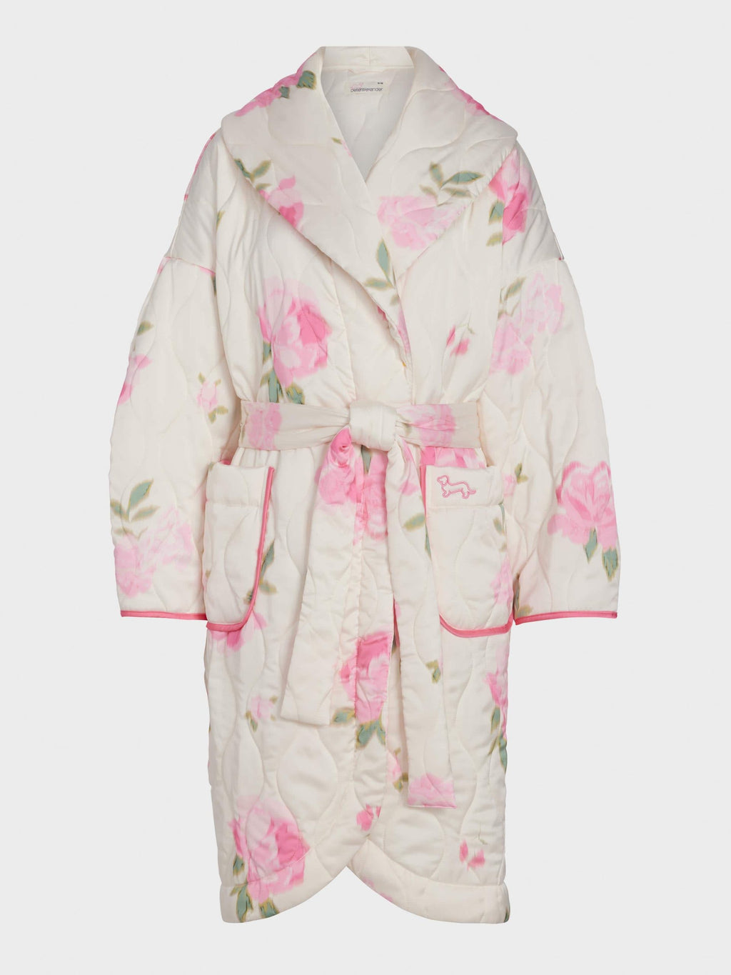 Floral Satin Quilted Gown Multi