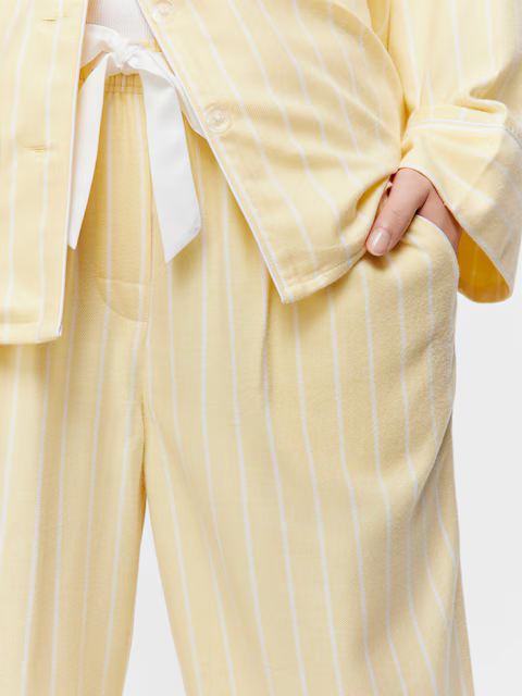 Yellow Stripe Viscose Flannelette Classic Pj Pant