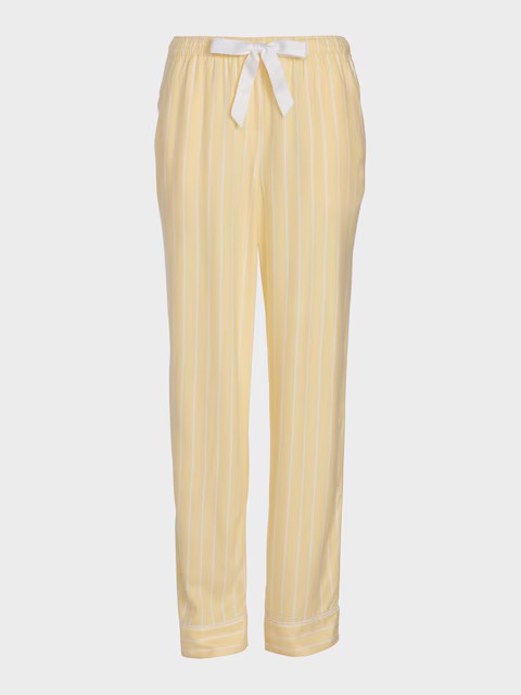 Yellow Stripe Viscose Flannelette Classic Pj Pant
