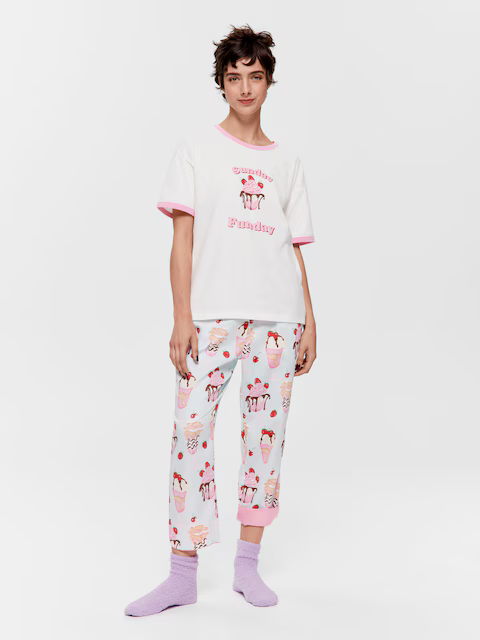 Ice Cream Sundae 100% Cotton Oversized Tee