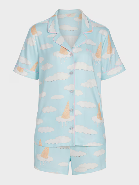 Ice Cream Cloud Plush Shortie Pj Set