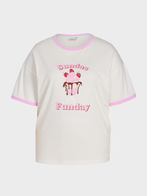 P.A. Plus Ice Cream Sundae 100% Cotton Oversized Tee