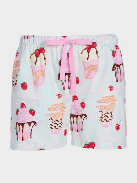 Ice Cream Sundae 100% Cotton Mid Short