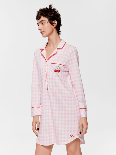 Cherry On Top Long Sleeve Nightshirt