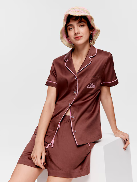Sweet Chocolate 100% Soft Cotton Shortie Pj Set