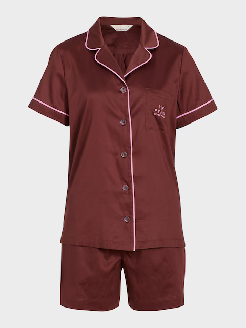 Sweet Chocolate 100% Soft Cotton Shortie Pj Set