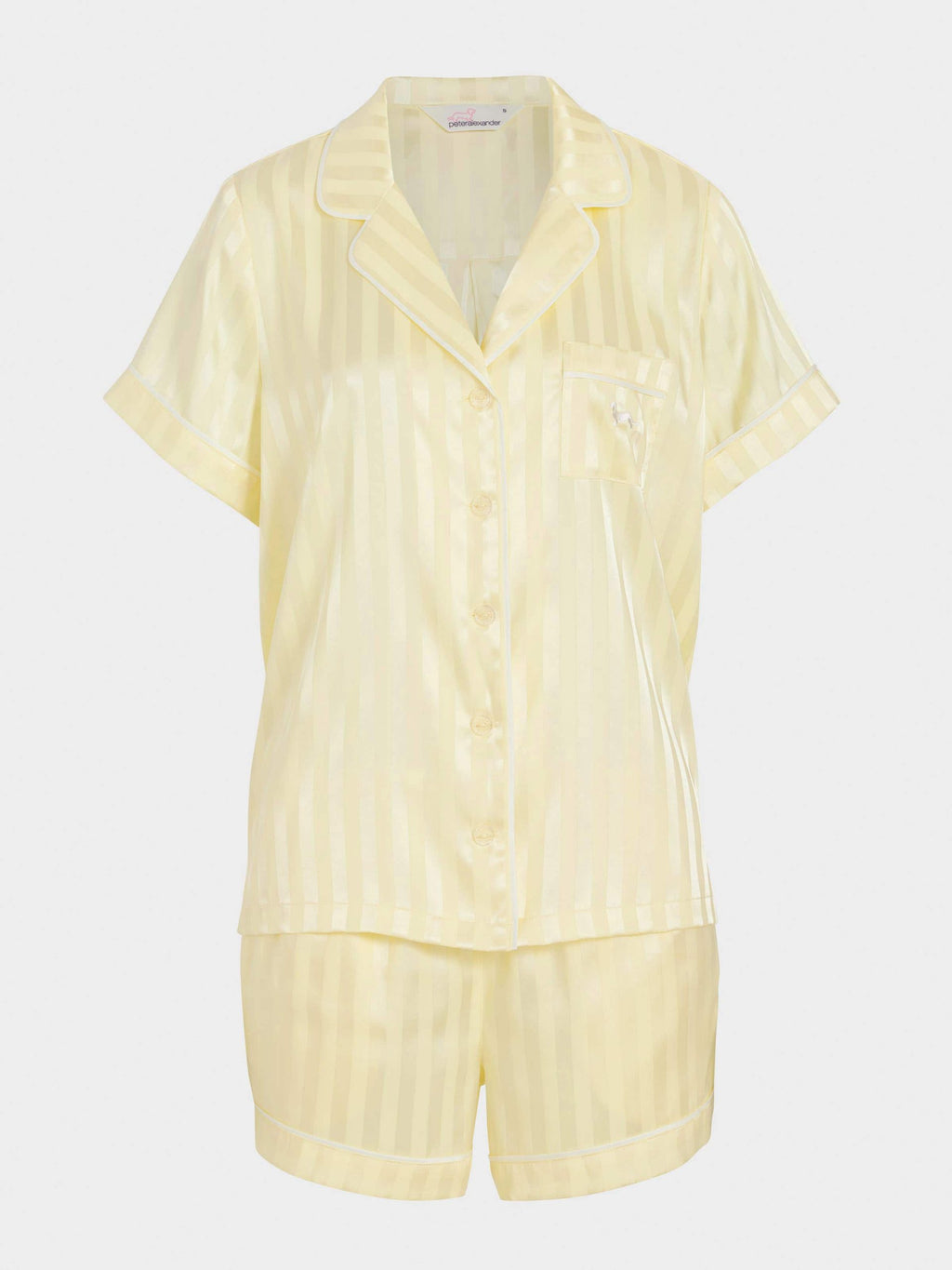 Butter Stripe Chic Satin Shortie Pj Set Butter