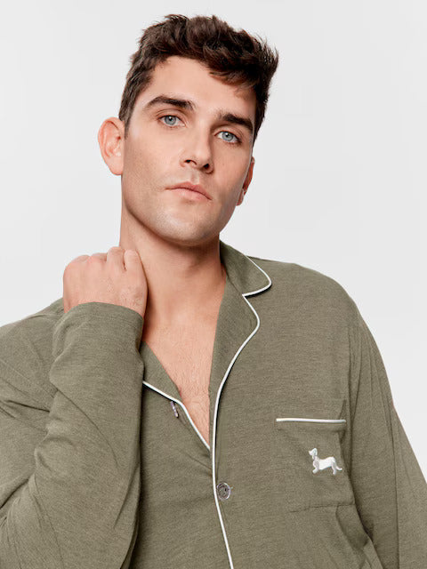 Olive Bamboo Long Sleeve Pj Set